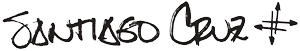 Logo Santiago Cruz, tinta
